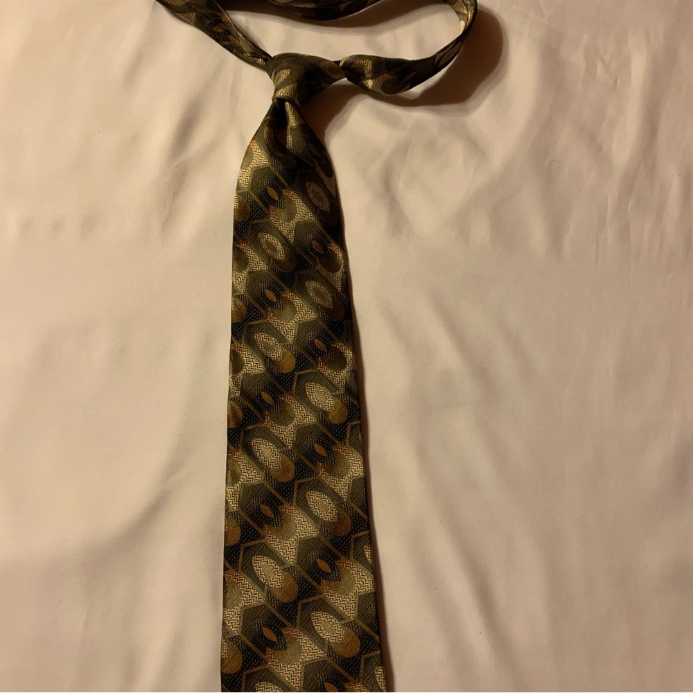 Bachrach Men's Necktie In Geo Pattern Multi-Color - image 4